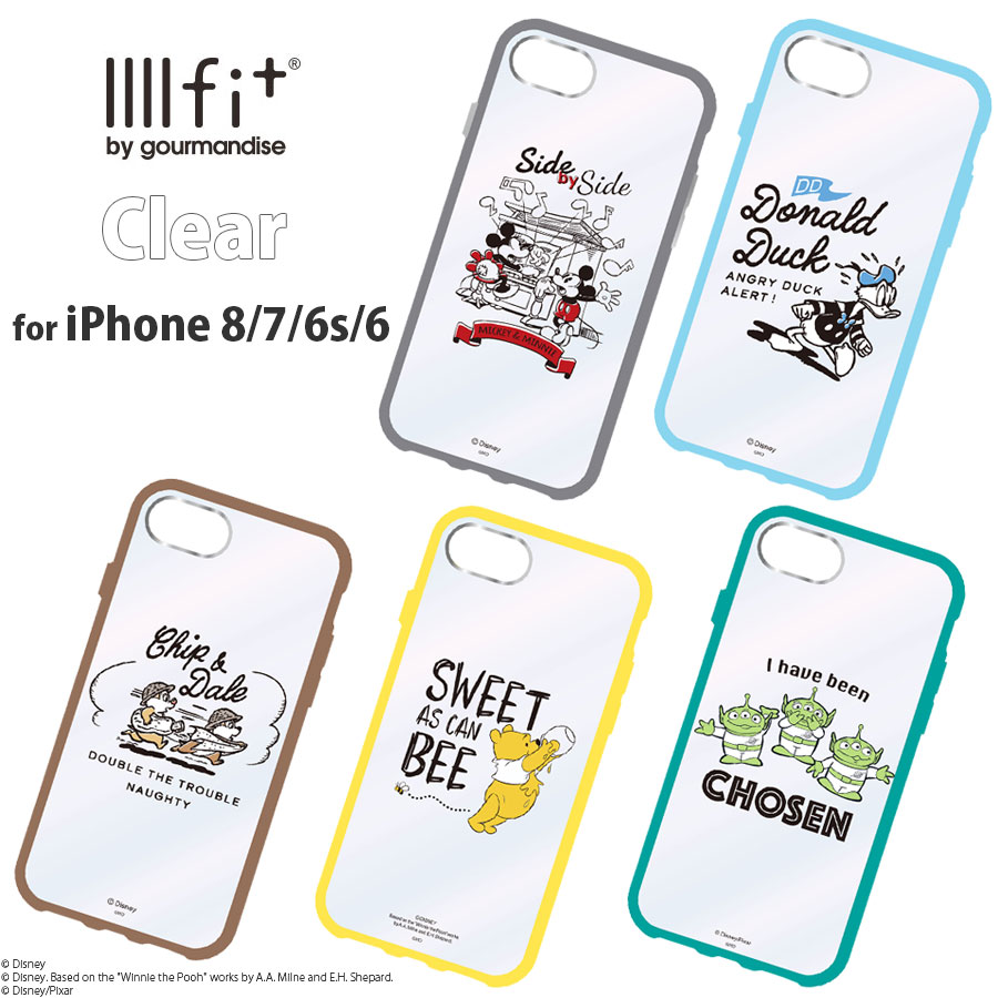 楽天市場 ディズニー ディズニー ピクサーキャラクター Iiiifit Clear Iphone8 7 6s 6対応ケース グルマンディーズ楽天市場店