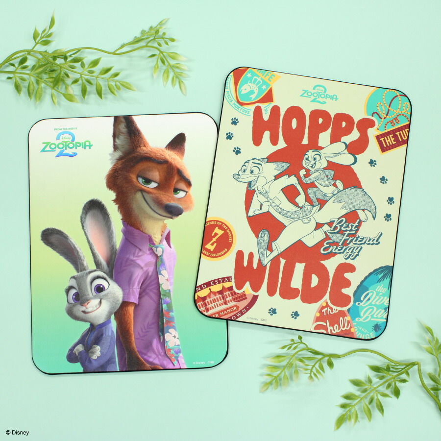 【公式】ディズニーキャラクター ／ マウスパッド ディズニー Disney ズートピア ジュディ ホップス ニック ワイルド マウスパット マウス 光学式 無線 有線 PC パソコン デスクワーク 卓上 グッズ グリーン レッド 緑 赤 プレゼント ギフト キャラクター画像