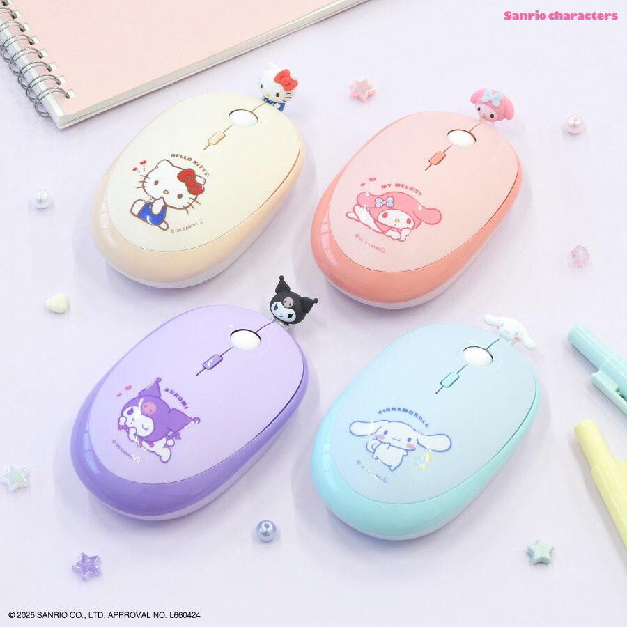 【楽天市場】【公式】 サンリオキャラクターズ Bluetooth マウス ハローキティ マイメロディ クロミ シナモロール シナモン 無線