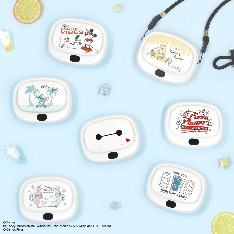 【公式】ディズニーキャラクター、ピクサーキャラクター ／ 3WAY クールファン ディズニー ハンディファン 扇風機 携帯扇風機 手持ち扇風機 ハンディ扇風機 卓上扇風機 首かけ扇風機 充電式 ミッキー スティッチ ベイマックス アナ エルサ プーさん エイリアン サリー マイク