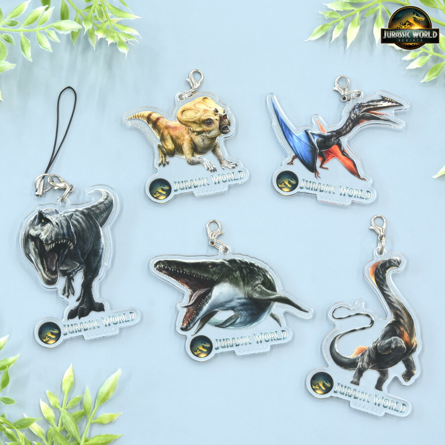 【公式】ジュラシック・ワールド モバイルアクリルストラップ Lサイズ ジュラシック・パーク アクリルストラップ アクリルキーホルダー アクリルチャーム T.REX AQUILOPS TITANOSAURUS MOSASAURUS QUETZALCOATLUS クリア 透明 恐竜 ストラップ キーホルダー チャーム 映画画像