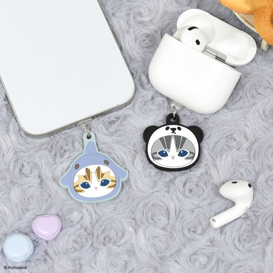 [Official] Mofusand USB Type-C Compatible Connector Charm Moff Sand Shark Panda Cat Connector Strap Connector Accessory Smartphone Accessory Smartphone Goods PC Accessory Strap Charm Cat Cat Cat Shark Panda Toy Character