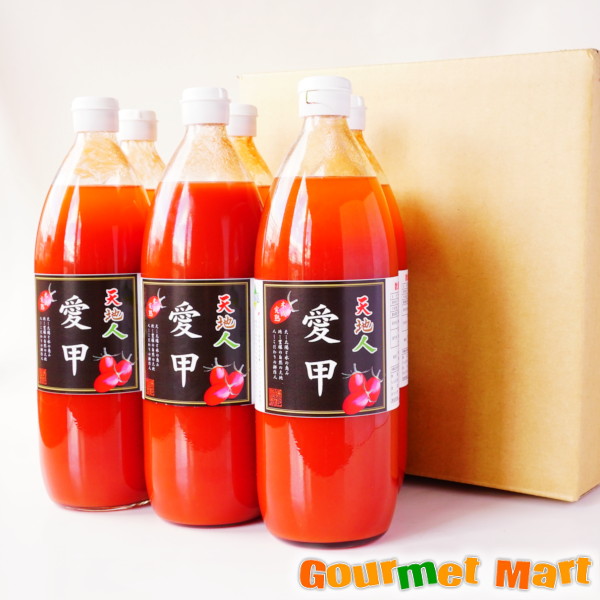 【送料無料】天地人 愛甲(アイコ) トマトジュース1000ml×12本 エコファーマー認定農園 フルーツトマトジュース 完熟とまと 母の日 ギフト