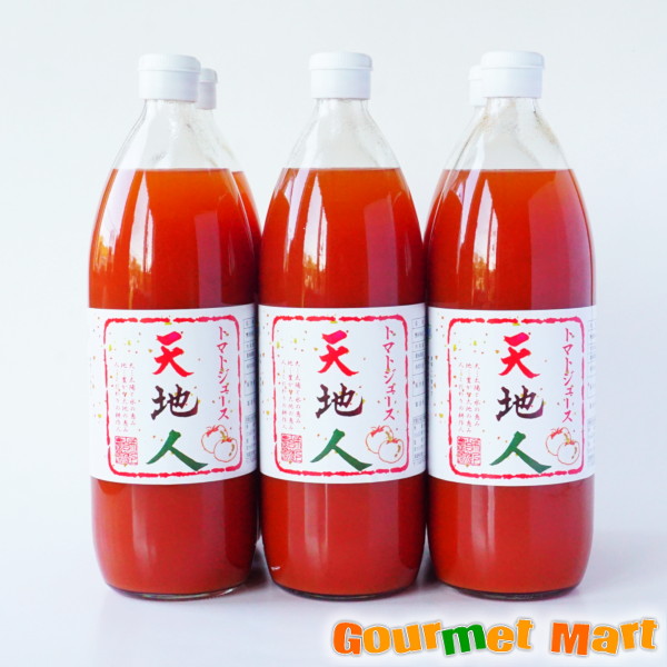 翌日お届け対応！【送料無料】天地人 (赤) 木成り完熟トマトジュース 1000ml 6本セット 母の日 ギフト