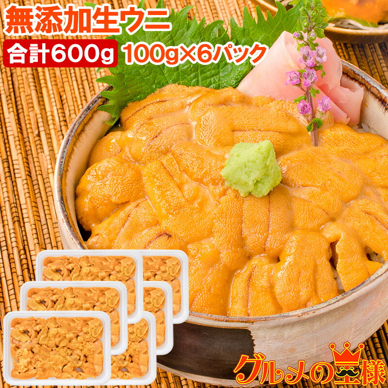 送料無料 うに 冷凍生うに 無添加 100g×6パック 最高級Ａグレード うに丼約12杯分のお試しサイズ ウニ ウニ丼 刺身 うにパスタ うにスパゲッティ うに軍艦 いちご煮 海鮮丼 手巻き寿司 寿司ねた 築地市場 豊洲市場 おせち 単品おせち ギフト【FSJ】