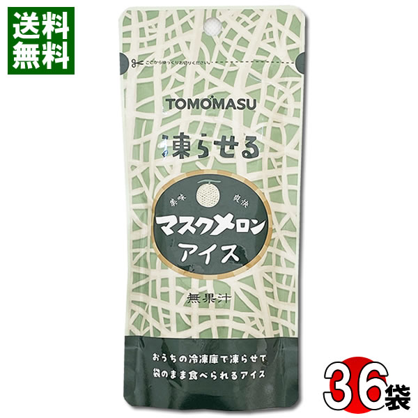 凍らせるマスクメロンアイス 80g×36袋まとめ買いセット 凍らせる果実アイス 友桝飲料 TOMOMASU 凍らせるとシャーベットに チューペット チューチュー パウチ【送料無料】