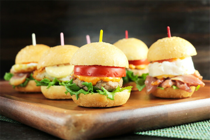 楽天市場】ミニハンバーガーセット /ミニバーガー Sliderスライダー 8