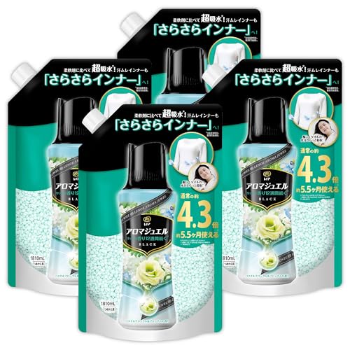 レノア ハピネス アロマジュエル 香り付け専用ビーズ パステルフローラル＆ブロッサム 詰め替え 1810mL×4袋 [大容量] [ケース 送料無料
