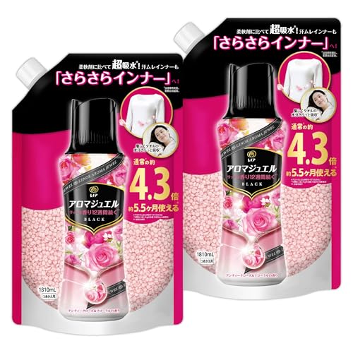レノア ハピネス アロマジュエル 香り付け専用ビーズ アンティークローズ＆フローラル 詰め替え 1810mL×2袋【まとめ買い】 [大容 送料無料
