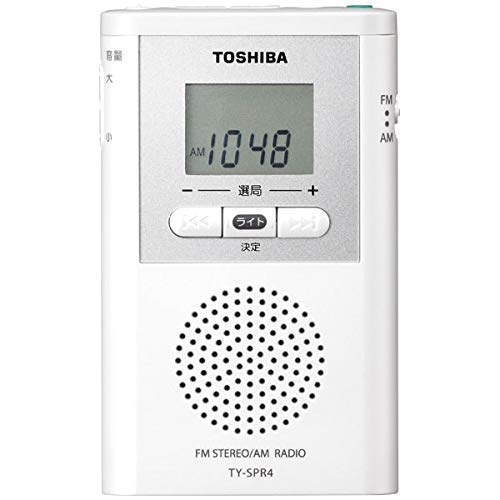 東芝 ワイドFM/AMポケットラジオTOSHIBA TY-SPR4-W 送料無料