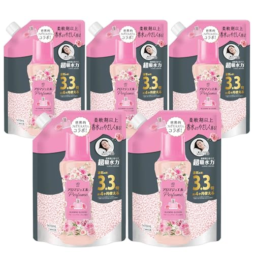 レノア ハピネス アロマジュエル 香り付け専用ビーズ ブルーミングブロッサム 詰め替え 1410mL×5袋 [大容量] [ケース品] 送料無料