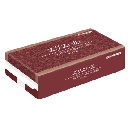 エリエール ペーパータオル 無漂白シングル 1ケース梱包(150枚×25パック入) 703319 送料無料