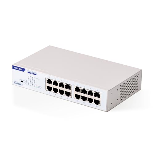 エレコム スイッチングこしき ギガビット 1G 16界面 ワット数内蔵 金属元素筺体 静音愛読者受け答え EHC-LG02-16 貨物輸送無料