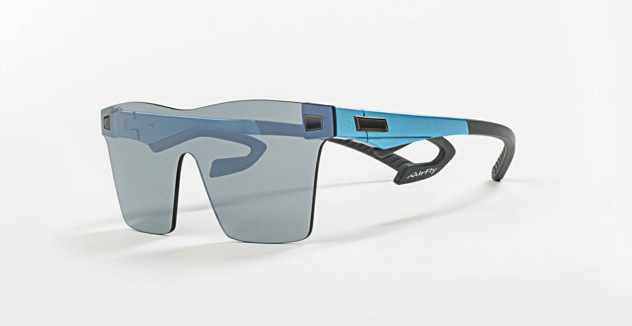 AirFly エアフライ AF-501 C-6 Aqua Blue / Gray Mirror Lens | サングラス ブルーライト 度付き 度なし 度入り 度あり 乱視 伊達 メンズ レディース 本格 おしゃれ フレーム 高級