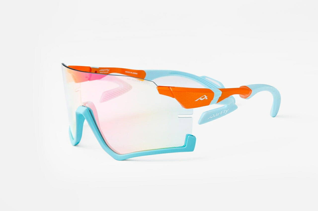 AirFly エアフライ AF-306 C-4RE ORANGE MATT【VITESSE】 | サングラス ブルーライト 度付き 度なし 度入り 度あり 乱視 伊達 メンズ レディース 本格 おしゃれ フレーム 高級