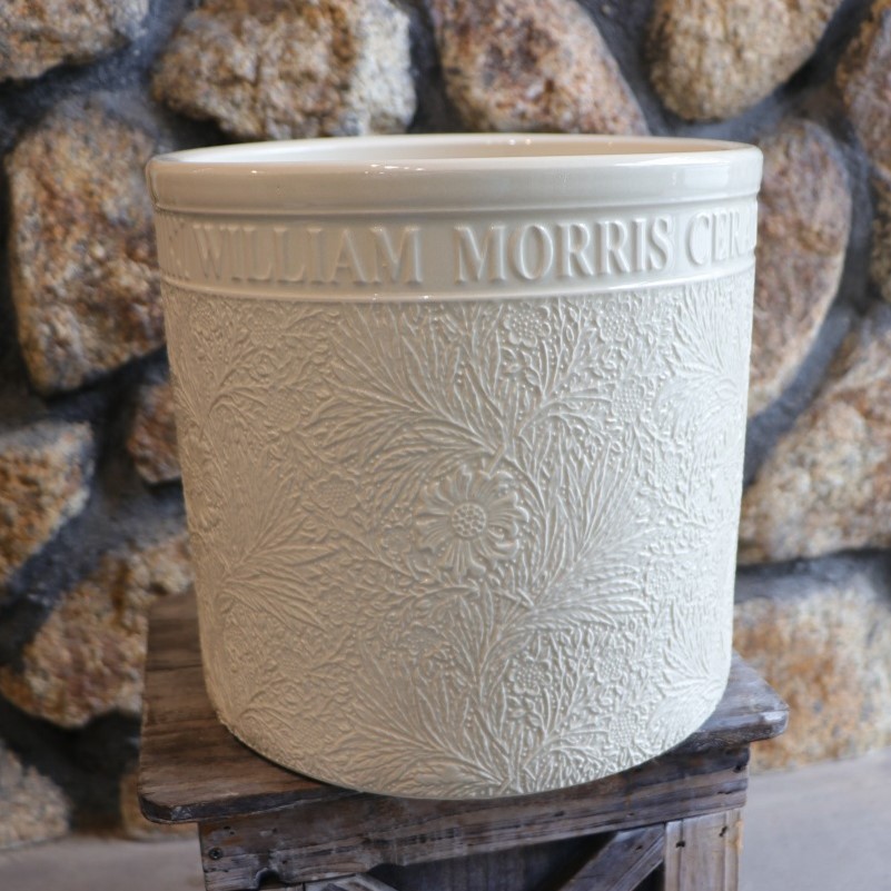 ウイリアムモリス William Morris マリーゴールド L大いさ 白いこと 瀬戸もの鉢 鉢 寄せ植え 鉢植え 御洒落 今めかしい ブランド名 御膳上等 室内装飾