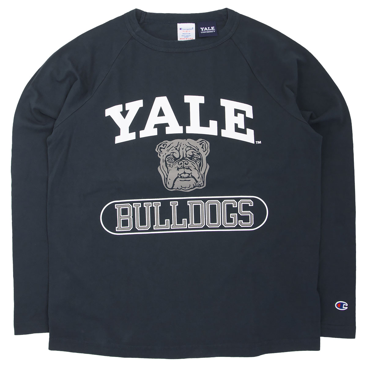 Champion チャンピオン メイドインusa T1011 ラグラン 長袖 シャツ イェール大学 Champion Made In Usa T1011 Raglan Ls Tee Yale University C5 U406 370 国内正規品 エール大学 米国製 Kiev24 Com