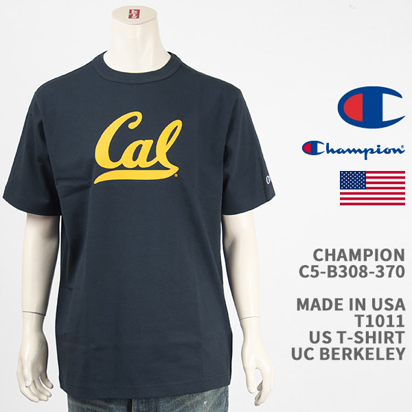 Champion チャンピオン メイドインUSA T1011 Tシャツ カリフォルニア大学バークレー校 CHAMPION MADE IN USA T1011 US T-SHIRT UCB C5-B308-370【国内正規品/米国製/半袖】