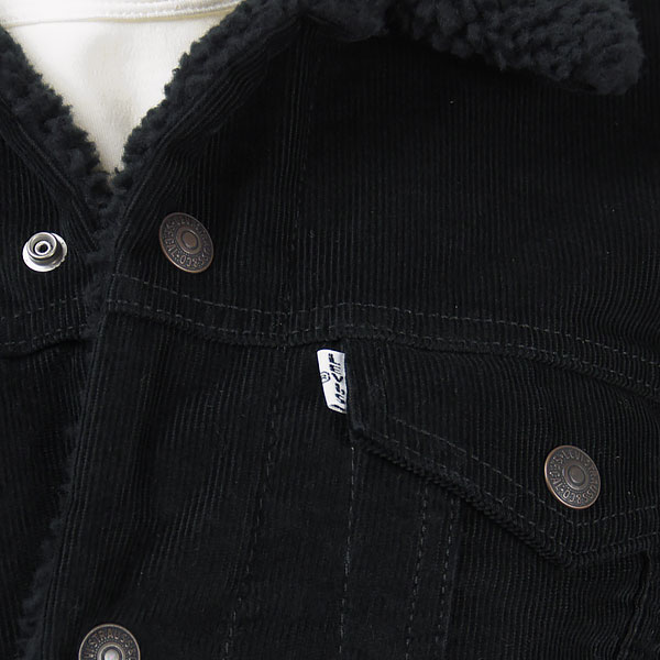 levis type 3 sherpa trucker black