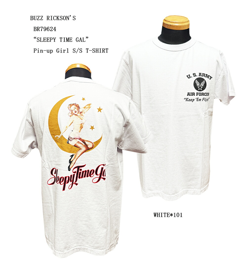 BUZZ RICKSON'S バズリクソンズ BR79624 “SLEEPY TIME GAL” Pin-up Girl S/S T-SHIRT 半袖Tシャツ 2025年生産モデル メンズ アメカジ 男性 半袖Tシャツ