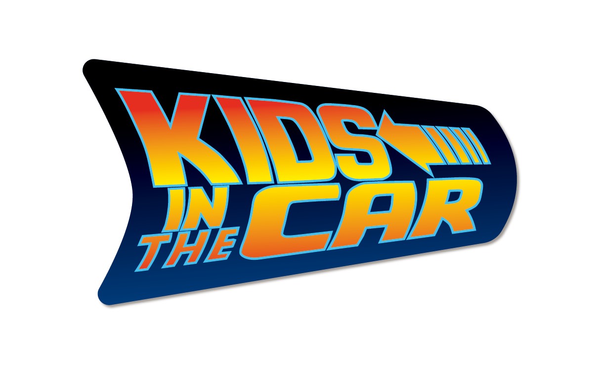 楽天市場 Kids In Car ステッカー バックトゥザフューチャー 風 子どもが乗ってます キッズインカー 車 シール 映画 パロディ 子供 車 用シール 蓄光堂