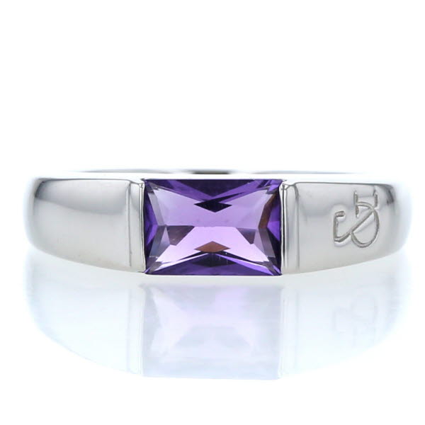 買い誠実 指輪 リング Pinky Dianne 10号 新品仕上済 Pa 中古 送料無料 指輪 シンプル スクエア 一粒 アメジスト リング プラチナ Pt900 ピンキーアンドダイアン Dgb Gov Bf