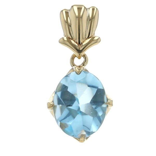 K18YG イエローゴールド ネックレス トップ トパーズ 3.26ct 大粒 バフトップカット 【新品仕上済】【zz】【中古】【送料無料】｜銀座東洋ジュエリー