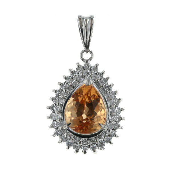 楽天市場】インペリアルトパーズ 4.82ct ネックレス PT900 PT850
