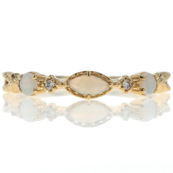 楽天市場】【緑屋質屋】agete(アガット) オパール リング ダイヤ入り