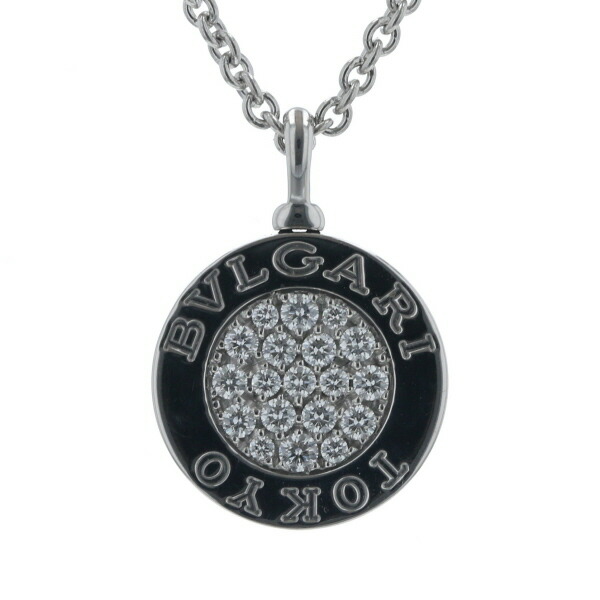 BVLGARI■ブルガリ■K18WG/3P✨ダイア✨オニキス✨ネックレス✨美品 楽天市場】ブルガリ【BVLGARI】750K18WGパヴェダイヤ/オニキスブルガリ