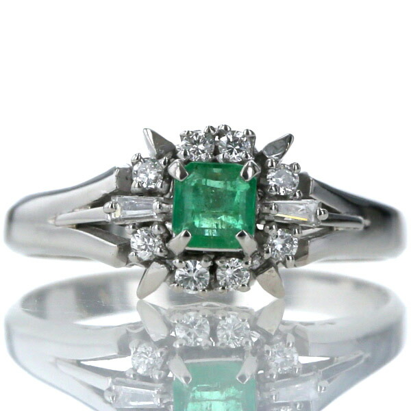 Pt900 エメラルド2.31ctリング#13 楽天市場】エメラルド 1.3ct リング 14号 PT900 プラチナ 指輪