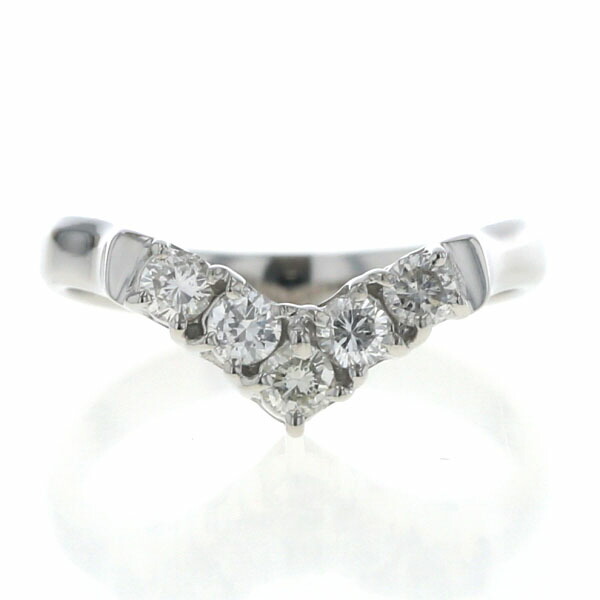 プラチナ900 V字型ダイヤモンドリング 1.01カラット Pt900 プラチナ900 ダイヤ 0.28ct リングの買取実績 | 買取専門店さすがや