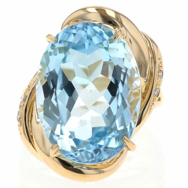 プラチナpt900大粒ブルートパーズダイヤモンドリング　１８カラット Pt900 0.78ct プラチナ ダイヤモンド リング 送料無料 ダイヤ