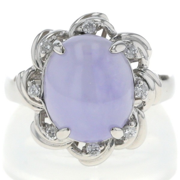 楽天市場】翡翠 5.295ct リング 10号 PT900 プラチナ ダイヤモンド