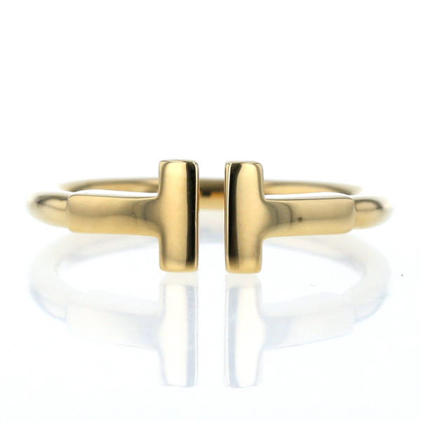 楽天市場 Tiffany Co ティファニー Au750 K18yg イエローゴールド Tワイヤーリング ティー スマイル 8号 指輪 新品仕上済 El 中古 送料無料 銀座東洋ジュエリー