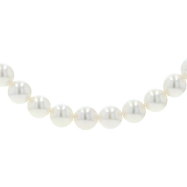 MIKIMOTO ミキモト K18WG ネックレス パール 真珠 4.4mm 一連 冠婚葬祭 フォーマル シンプル 42cm 箱付【新品仕上済】【zz】【中古】【送料無料】