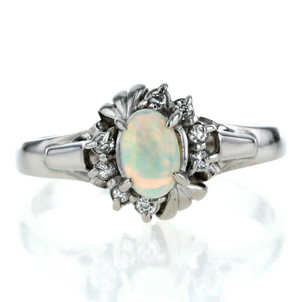 pt900 オパール ダイヤ リング 11号 美品！ 楽天市場】オパール 3.08ct リング 11号 PT900 プラチナ