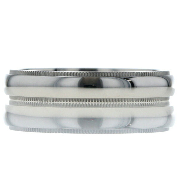 TIFFANY＆Co. ティファニー Pt950 プラチナ トゥギャザーミルグレインバンドリング 4mm 指輪 19号【新品仕上済】【zz】【中古】【送料無料】