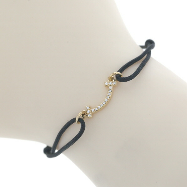 楽天市場】ティファニー Tスマイルダイヤブレスレット/ブラックコード