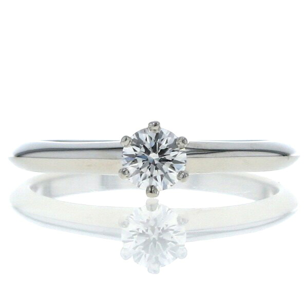 TIFFANY&Co. ティファニー Pt950 リング ダイヤモンド 0.27ct 一粒 エンゲージメントソリティア 指輪 11号 箱【新品仕上済】【zz】【中古】【送料無料】