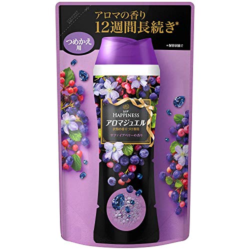 レノア ハピネス 香り付け専用剤 アロマジュエル サファイアベリーの香り 詰替用 455ml x 4個セット