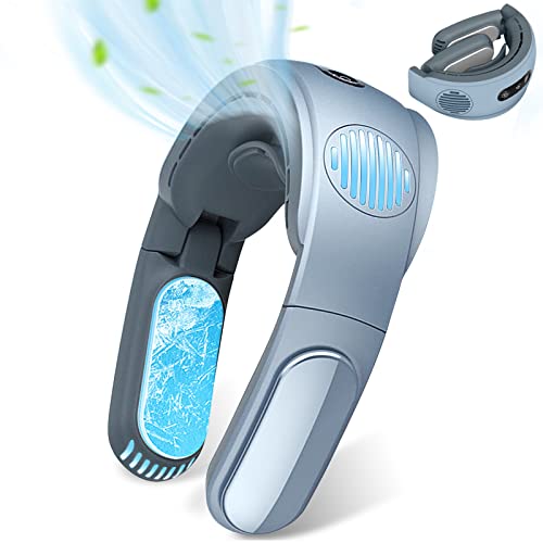 工場直送 22向け夏独創モデル 首掛けクーラー 冷房 瞬間冷却 ネッククーラー 折り畳み ペルチェ素子 Usb式 5000mah Pse認証済み 長時間稼働 蒸れ対策 3dネックエアコン Abyss Blue Fucoa Cl