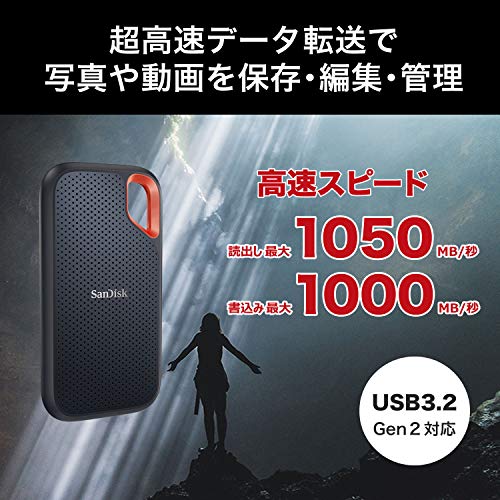 SanDisk SSD 外付け ポータブルSSD SDSSDE61-4T00-GH25 秒