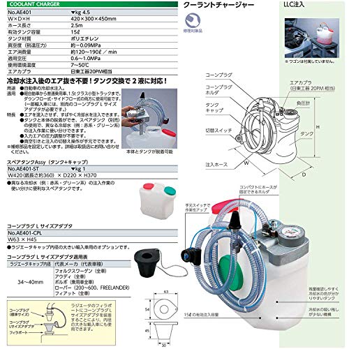 京都機械工具(KTC) クーラントチャージャー AE401 DIY・工具