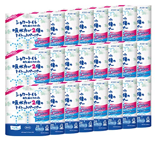 エリ叫びごえ ちり紙 シャワー室内用便器の利得につくった吸水力が2倍のちり紙 25m(112腰かけ)×96一巻き(4ロ 貨物輸送無料