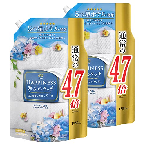 【まとめ買い】 【大容量】 レノア ハピネス 夢ふわタッチ 柔軟剤 パステルフローラル 詰め替え 1880mL × 2個 送料無料