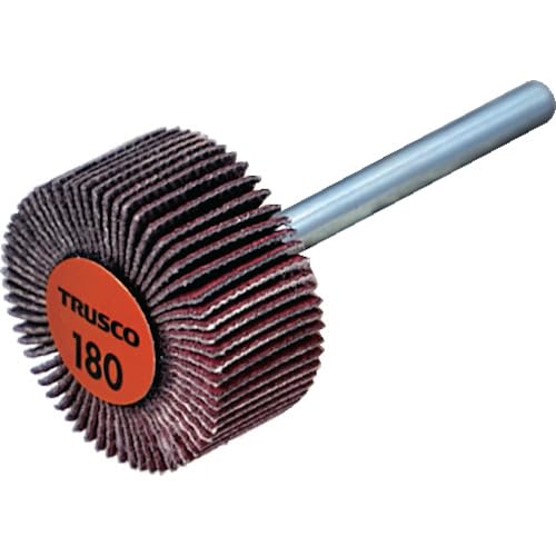 ＴＲＵＳＣＯ セラミックフラップホイール 軸径３ｍｍ ＃１８０ 外径２０×幅１０×軸長３０ （１０個入） TCF2010-CE-180 送料無料
