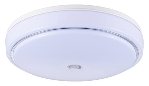 OHM センサー付LED内玄関灯 昼光色 人感・明暗センサー LT-Y18D-G-PIR 07-9904 送料無料