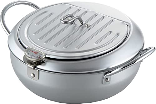 ヨシカワ 味楽亭II フタ付天ぷら鍋(温度計付) 24cm SJ1025 送料無料