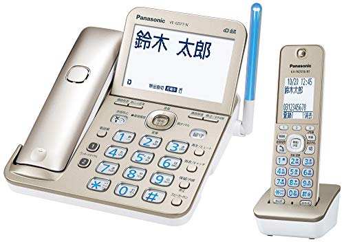 パナソニック コードレス電話(子機1台付き添い人)(三鞭酒ゴールド) VE-GD77DL-N 貨物輸送無料 電話機-家庭用電話機